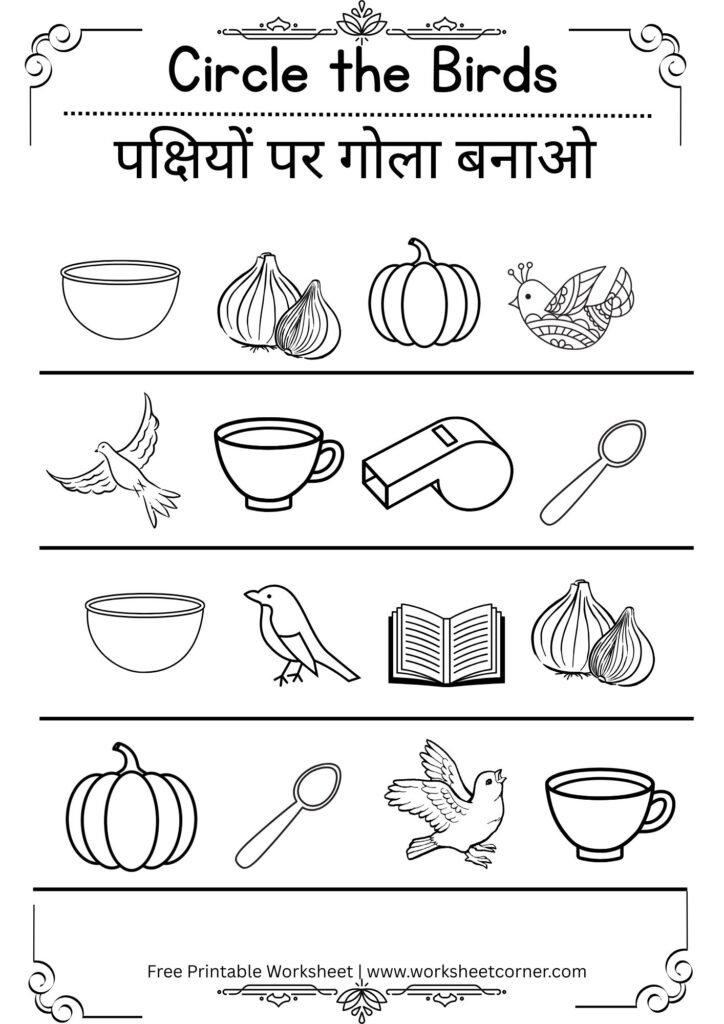 Circle the Correct Picture Worksheets for Nursery-02 (Free PDF Download)