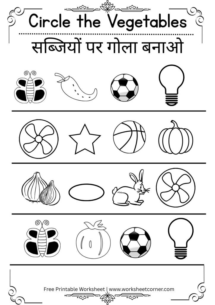 Circle the Correct Picture Worksheets for Nursery-05 (Free PDF Download)