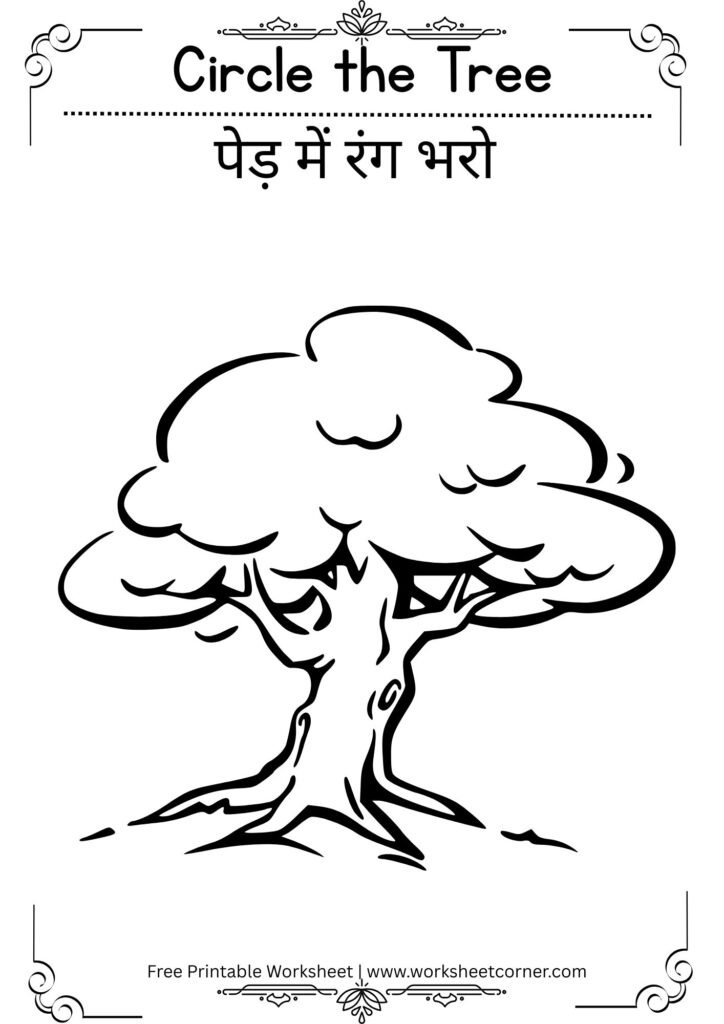 Color the Picture Worksheets for Nursery-05 (Free PDF Download)