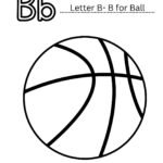 B for Ball Coloring Worksheet (Free Printable PDF)