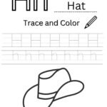 Letter H 4-Line Tracing Worksheet (Free PDF Download)