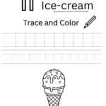 Letter I 4-Line Tracing Worksheet (Free PDF Download)