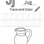 Letter J 4-Line Tracing Worksheet (Free PDF Download)