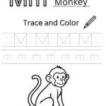 Letter M 4-Line Tracing Worksheet (Free PDF Download)