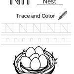 Letter N 4-Line Tracing Worksheet (Free PDF Download)