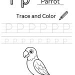 Letter P 4-Line Tracing Worksheet (Free PDF Download)