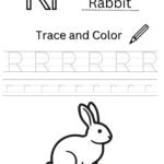 Letter R 4-Line Tracing Worksheet (Free PDF Download)
