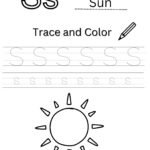 Letter S 4-Line Tracing Worksheet (Free PDF Download)