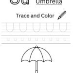 Letter U 4-Line Tracing Worksheet (Free PDF Download)