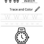 Letter W 4-Line Tracing Worksheet (Free PDF Download)