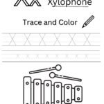 Letter X 4-Line Tracing Worksheet (Free PDF Download)