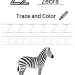 Letter Z 4-Line Tracing Worksheet (Free PDF Download)