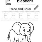 Letter E Tracing Worksheet for Nursery (Free PDF)