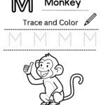Letter M Tracing Worksheet for Nursery (Free PDF)