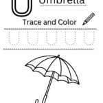 Letter U Tracing Worksheet for Nursery (Free PDF)