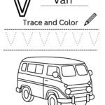 Letter V Tracing Worksheet for Nursery (Free PDF)