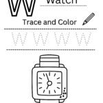 Letter W Tracing Worksheet for Nursery (Free PDF)