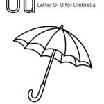 U for Umbrella Coloring Worksheet (Free Printable PDF for Kids)
