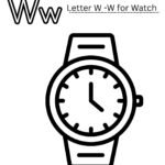W for Watch Coloring Worksheet (Free PDF for Nursery Kids)
