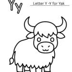 Y for Yak Coloring Worksheet (Free PDF for Preschool)