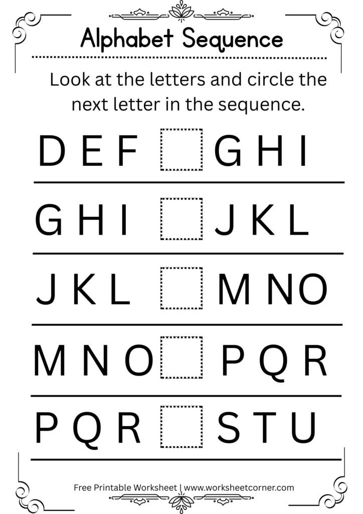 Alphabet Order Activity Worksheet