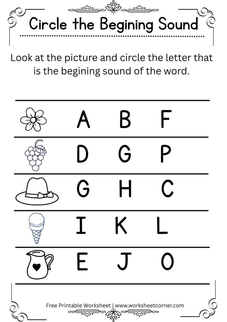 Beginning Letter Sound Activity