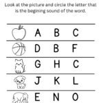 Circle the Beginning Sound Worksheet