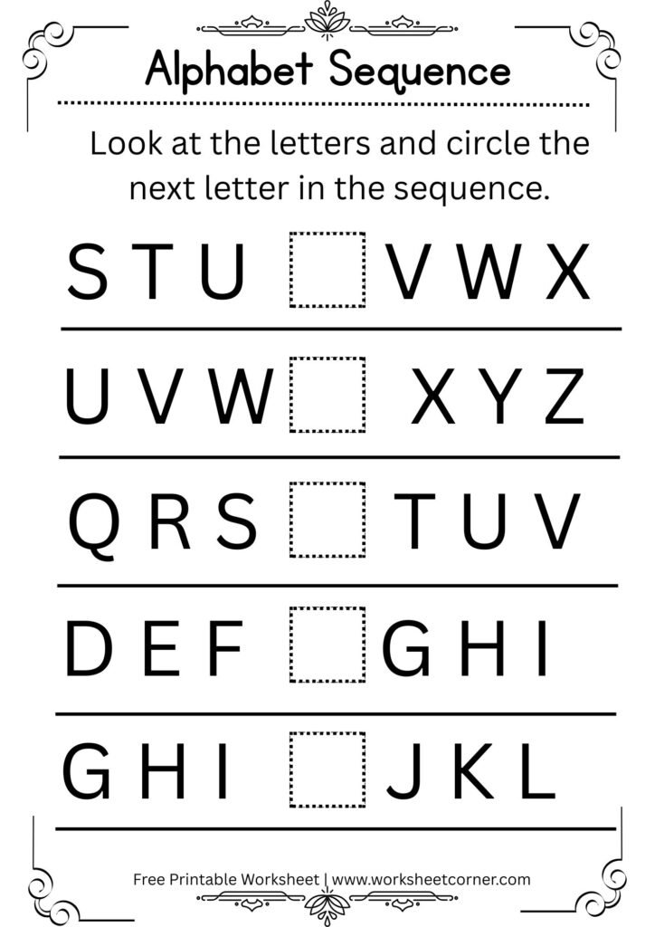 Find the Missing Alphabet Worksheet