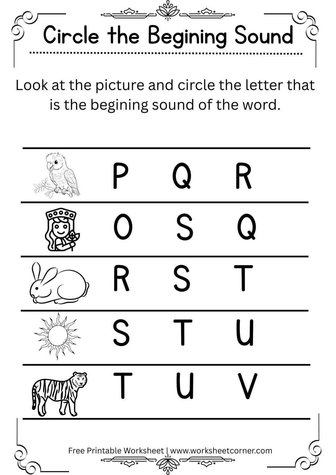 Free Printable Phonics Worksheets for Preschool & Kindergarten ...