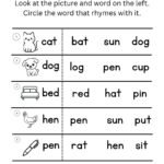 Rhyming Words Worksheet (Free Printable PDF)