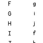 Capital and Small Letter Matching Activity-F to J