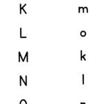 Capital and Small Letter Matching Activity-K to O