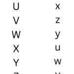 Capital and Small Letter Matching Activity-U to Z