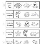 Circle the Correct Sea Animal Worksheet