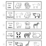 Circle the Correct Wild Animal Worksheet