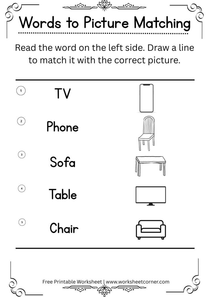 Household Object Matching Activity