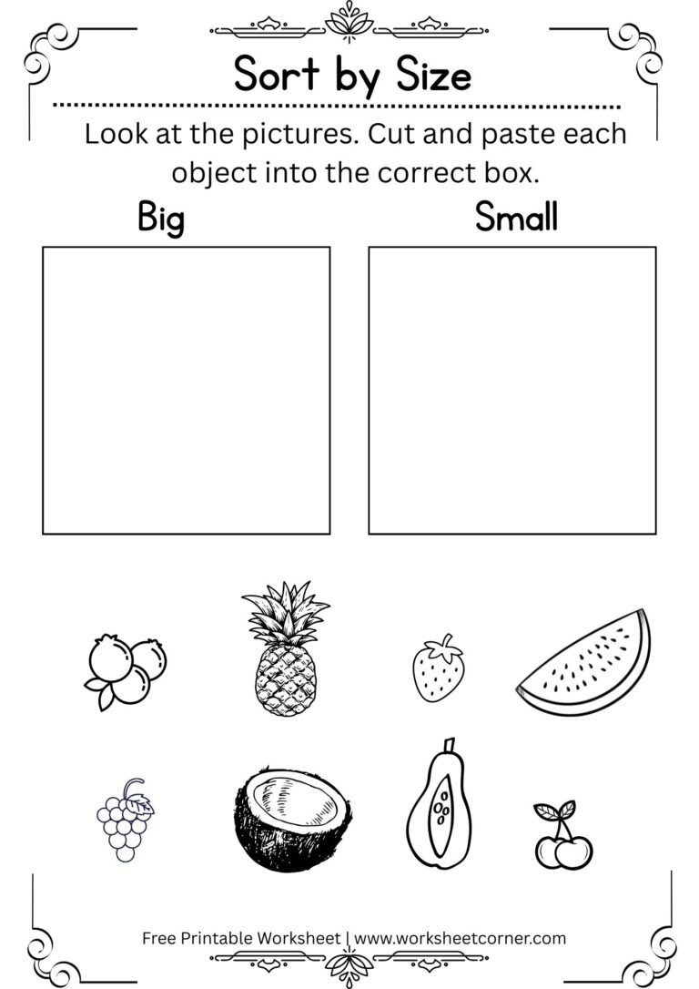Free Printable Sorting Worksheets for Preschool & Kindergarten ...